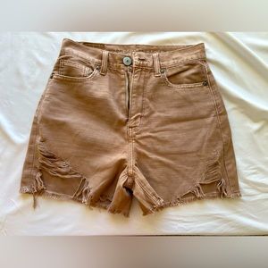 American Eagle Highest Rise Mom Shorts | Size 00 | Subtle Pink